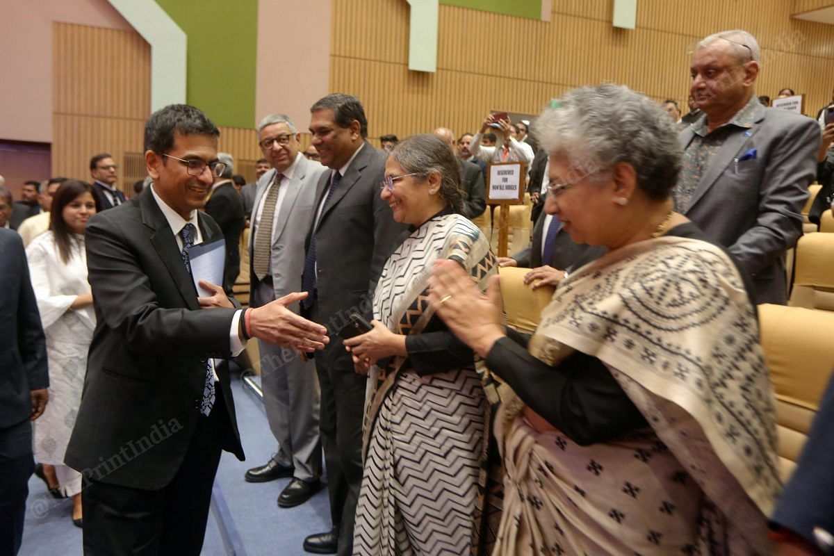 CJI D.Y. Chandrachud meeting the women judges of Supreme Court of India | Photo: Praveen Jain | ThePrint