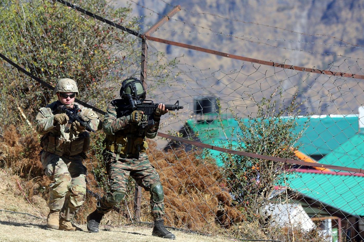 Indian, American troops during joint exercise in Uttarakhand's Auli | Suraj Singh Bisht | ThePrint