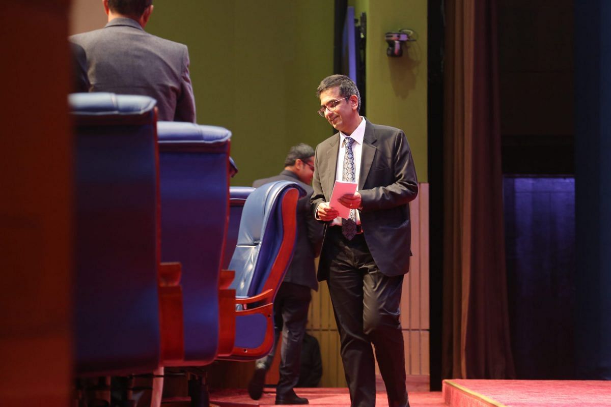 CJI D.Y. Chandrachud after his speech at the auditorium | Photo: Praveen Jain | ThePrint