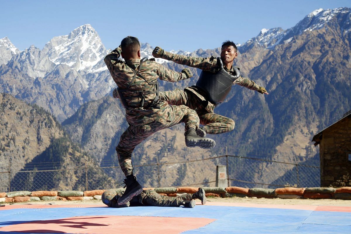 Indian soldiers participating in Unarmed Combat terrain exercise during 'Yudh Abhyas' | Suraj Singh Bisht | ThePrint