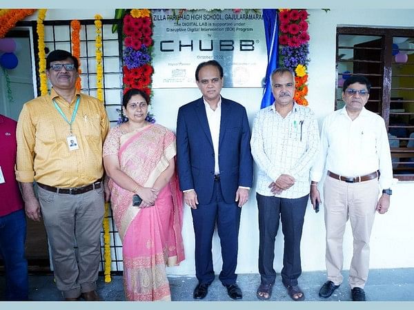 Launch of DDI labs at ZPHS Gajularamaram school Telangana, sponsored by Chubb