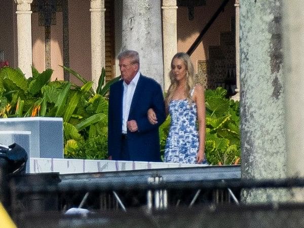 Donald Trump walks his daughter Tiffany down the aisle at rehearsal dinner
