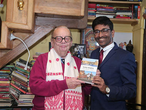 Gautaam Borah's new book 'Nalanada - Until we meet again' launched by Ruskin Bond