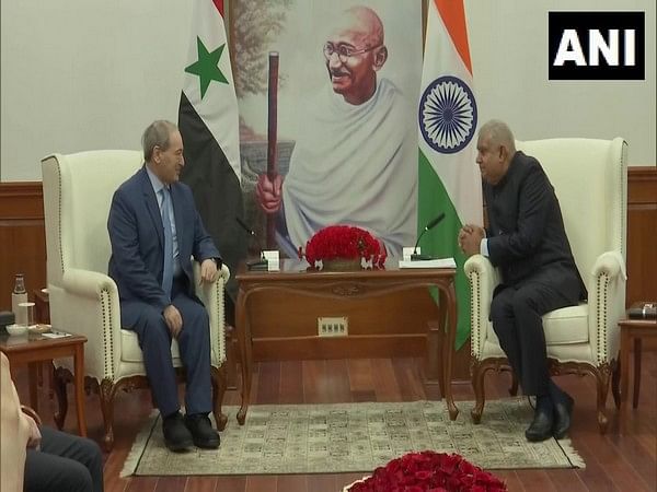 Vice President Jagdeep Dhankhar meets Syrian Foreign Minister Faisal Mekdad in Delhi