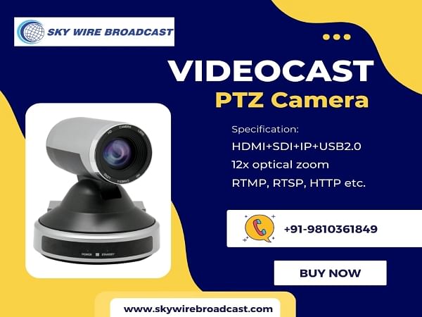 Enhance your video quality with newly launched VIDEOCAST PTZ Camera by Sky Wire Broadcast