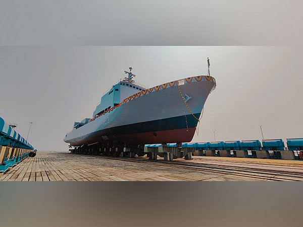 GRSE launches Indian Navy survey vessel 'Ikshak'