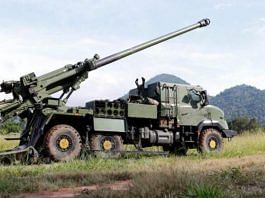 Bharat Forge's 155mm 39-calibre artillery system | Picture courtesy: Twitter