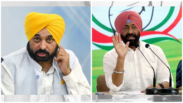 Punjab CM Bhagwant Mann and Congress leader Sukhpal Singh Khaira. | ANI