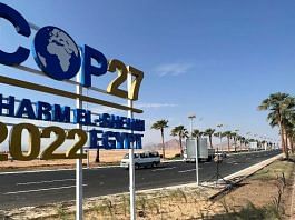 View of a COP27 sign in Egypt, where the summit is set to begin on 6 November | Reuters/Sayed Sheasha