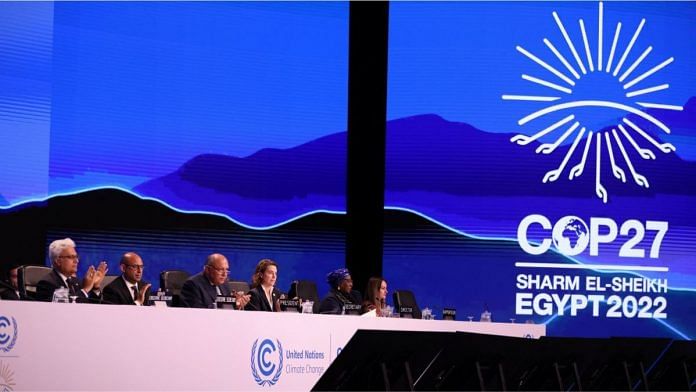 Ministers deliver statements during the closing plenary at the COP27 climate summit in Red Sea resort of Sharm el-Sheikh, Egypt | Reuters