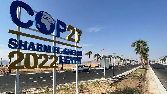 View of a COP27 sign in Egypt. | Reuters/Sayed Sheasha