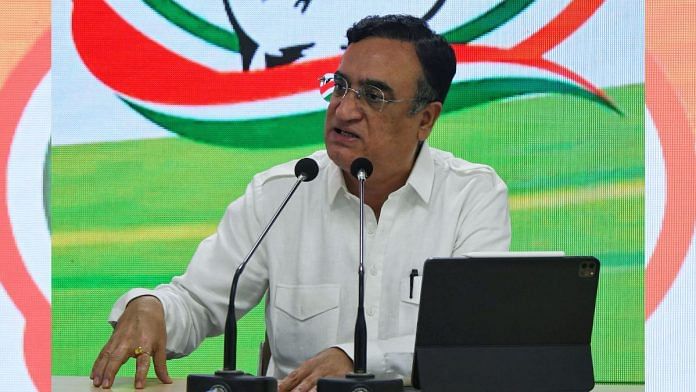 Congress leader Ajay Maken addresses the media at AICC headquarters in New Delhi | ANI file photo