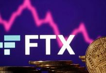 Representations of cryptocurrencies are seen in front of displayed FTX logo and decreasing stock graph in this illustration | Reuters/Dado Ruvic/Illustration