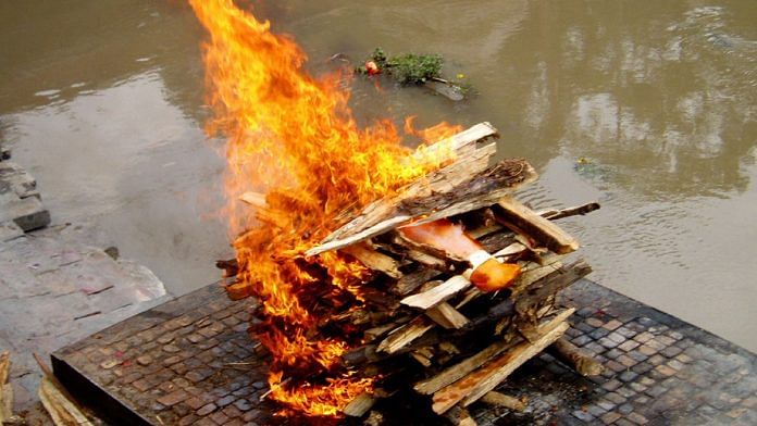 A Hindu funeral pyre | Representational image | Commons