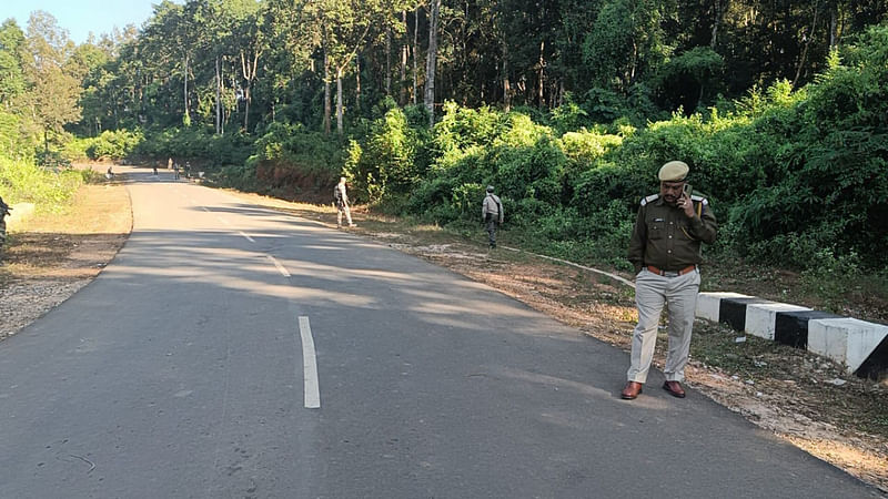 The road on which the firing allegedly took place | Photo: Angana Chakrabarti | ThePrint