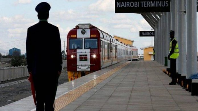 A train on the Standard Gauge Railway line in Nairobi | Reuters
