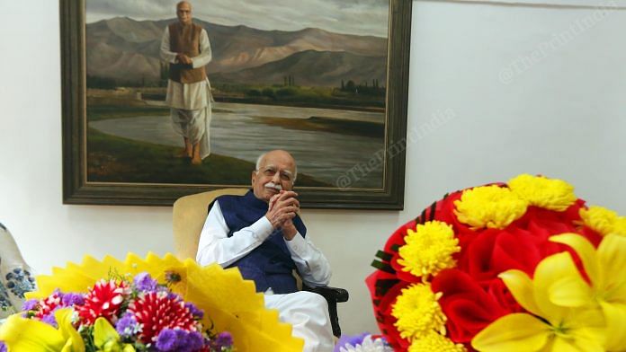 Veteran leader L.K. Advani celebrates his birthday at his residence in New Delhi | Photo: Praveen Jain | ThePrint
