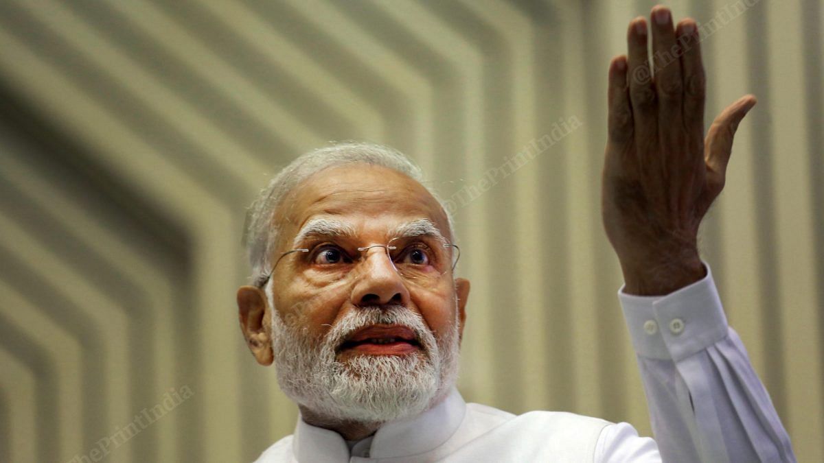 Prime Minister Narendra Modi addresses the launch of Complaint Management System portal of Central Vigilance Commission during Vigilance Awareness Week 2022 | Photo: Praveen Jain | ThePrint Prime Minister Narendra Modi addresses the launch of Complaint Management System portal of Central Vigilance Commission during Vigilance Awareness Week 2022 | Photo: Praveen Jain | ThePrint