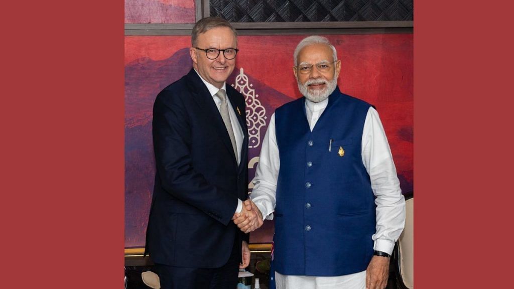 Australian PM Anthony Albanese with his Indian counterpart Narendra Modi | Twitter | @AlboMP