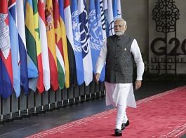 PM Narendra Modi arrives for the G20 Leaders' Summit in Bali, Indonesia, on 15 November 2022 | MAST IRHAM/Pool via Reuters