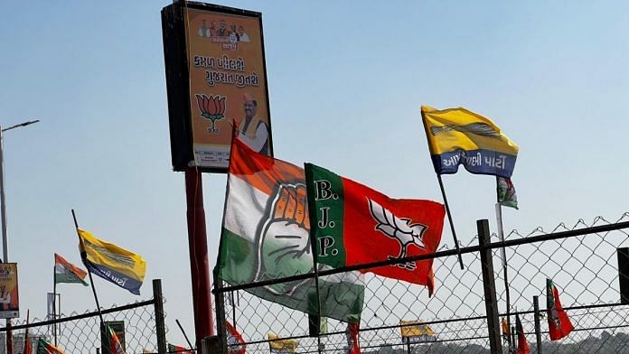 BJP, Congress, AAP flags in Morbi | Soniya Agrawal | ThePrint