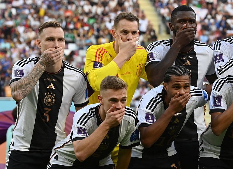 Soccer-Germany Players Cover Mouths In Team Photo Amid Armband Row ...