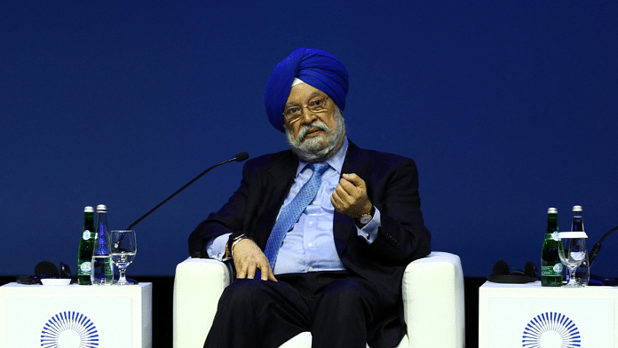 Hardeep Singh Puri speaks during the Abu Dhabi International Petroleum Exhibition and Conference (ADIPEC) in Abu Dhabi, United Arab Emirates, 31 Oct, 2022. Reuters/Amr Alfiky