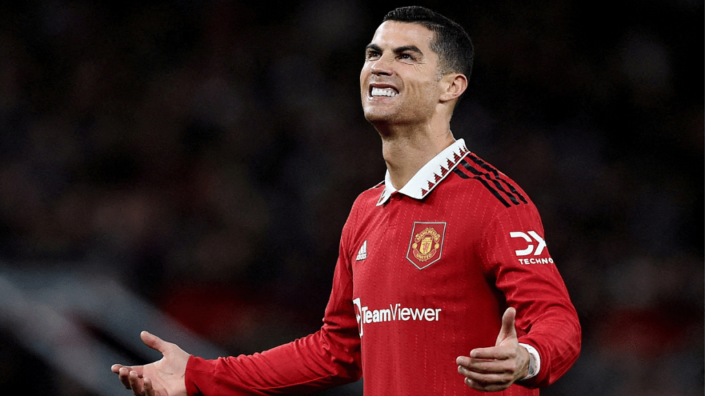 Premier League - Manchester United v West Ham United - Old Trafford, Manchester, Britain - October 30, 2022 Manchester United's Cristiano Ronaldo reacts Reuters/Peter Powell/File Photo