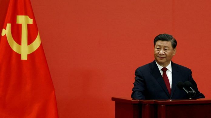 File photo of Chinese President Xi Jinping meeting the media following the 20th National Congress of the Communist Party of China, at the Great Hall of the People in Beijing, China 23 October, 2022 | Reuters