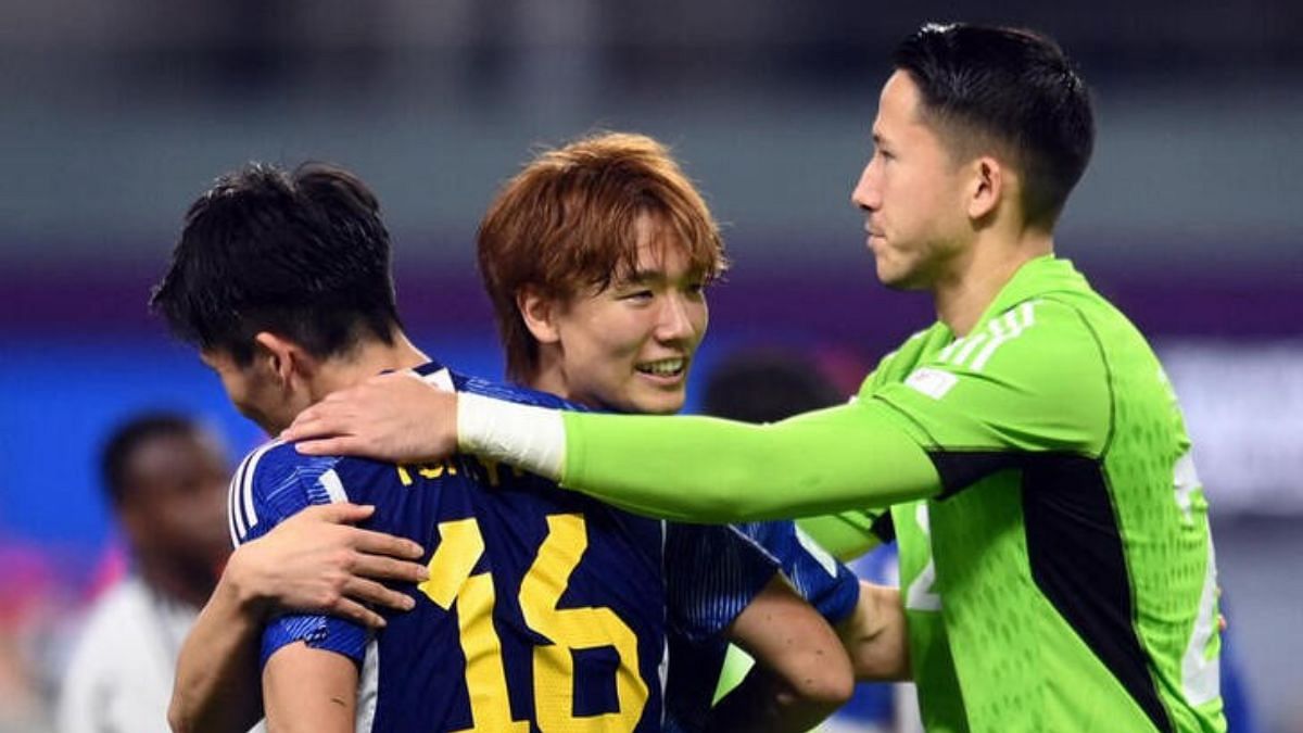 Takuma Asano of Japan's national football team is pictured during