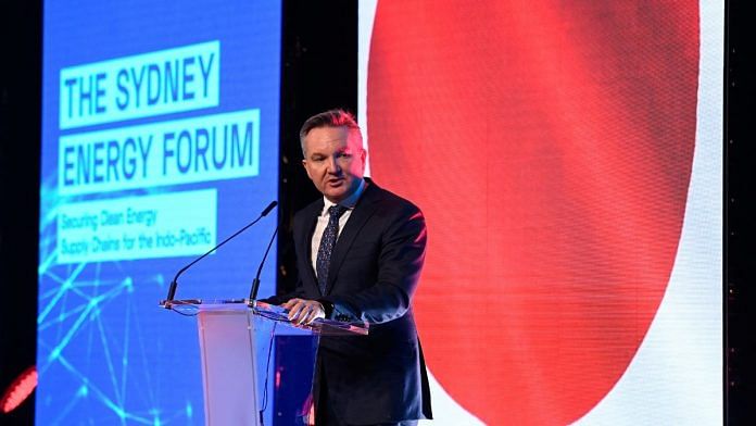 File photo of Australia's Climate Change and Energy Minister Chris Bowen speaking at the Sydney Energy Forum in Sydney, Australia, 13 July, 2022 | Reuters