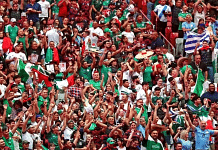 File photo of Mexico fans cheer before the game against the Uruguay at State Farm Stadium. Mandatory Credit: Mark J. Rebilas-USA TODAY Sports