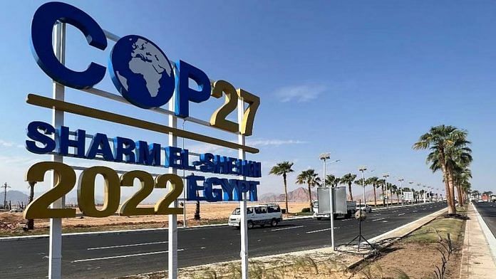 A COP27 sign in Egypt | Representational image | Photo: Reuters/Sayed Sheasha