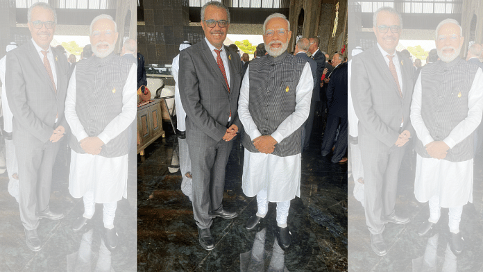 WHO chief Tedros Adhanom Ghebreyesus and PM Narendra Modi at the G20 summit, 2022 | Photo: Twitter /@DrTedros
