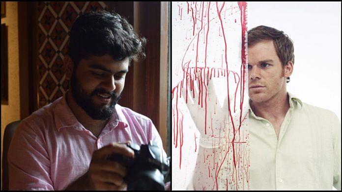 Aftab Poonawalla (right) and actor Michael C. Hall as Dexter Morgan from the American TV show 'Dexter' (left) | Image credit: Facebook/Aaftab Poonawala and Flickr