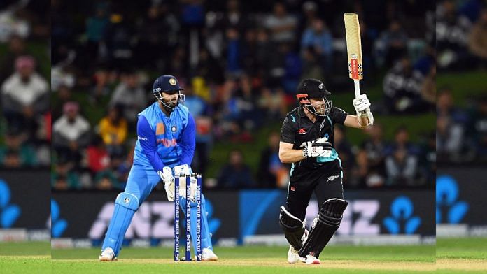 New Zealand's Kane Williamson plays a shot during the 2nd T20I match against India at Bay Oval in Mount Maunganui, on 20 November 2022 | ANI file photo