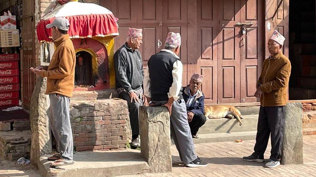A group of Nepali men discuss politics | Photo: Jyoti Malhotra | ThePrint