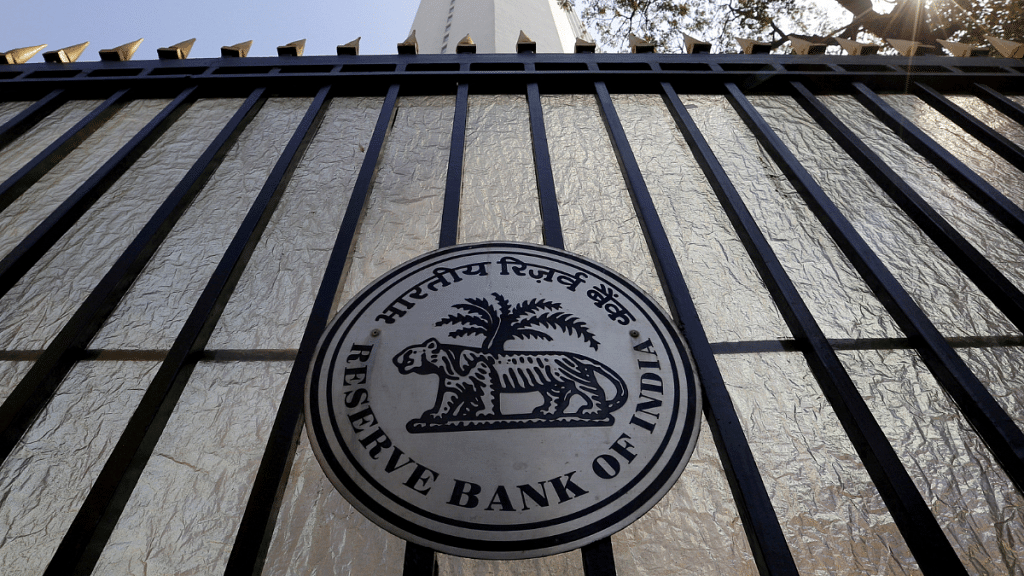 The Reserve Bank of India (RBI) seal is pictured on a gate outside the RBI headquarters in Mumbai, India | Reuters File Photo/Danish Siddiqui
