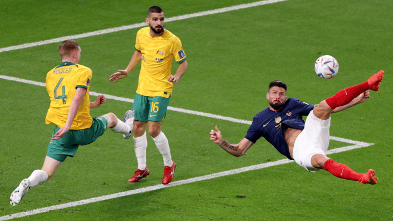 France dazzle despite Benzema’s absence as linkman Giroud finds his target against Australia