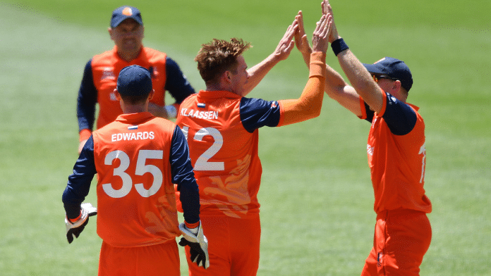Dutch bowlers restricted SA to 145/8 to secure a win | Photo: Twitter /@ICC