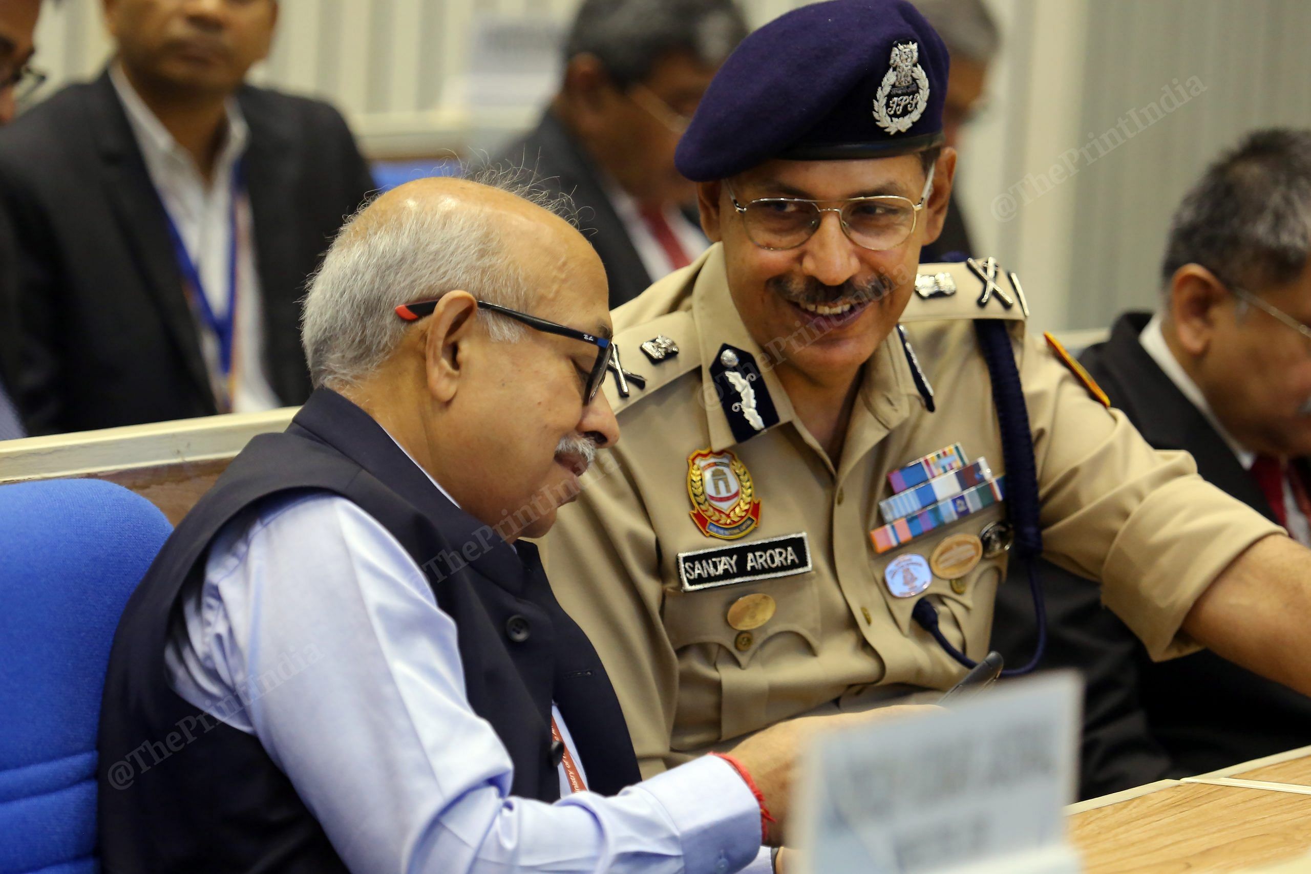 Enforcement Directorate chief Sanjay Kumar Mishra with Delhi Police Commissioner Sanjay Arora during Vigilance Awareness Week 2022 | Photo: Praveen Jain | ThePrint