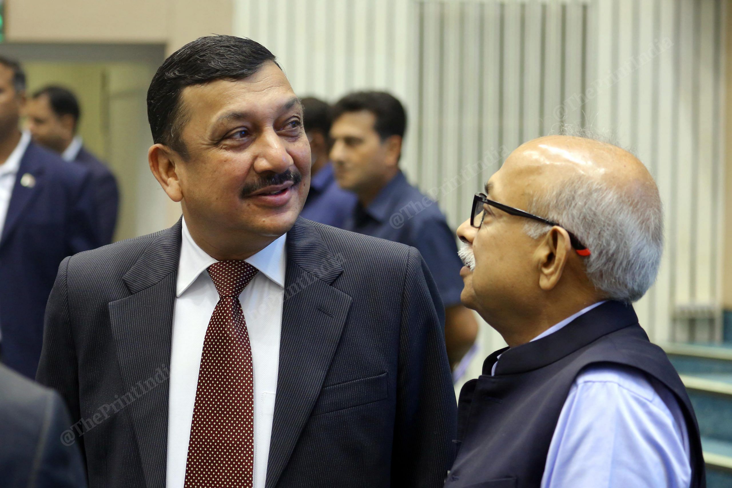 CBI Director Subodh Kumar Jaiswal and Enforcement Directorate Sanjay Kumar Mishra during a event in New Delhi| Photo: Praveen Jain | ThePrint