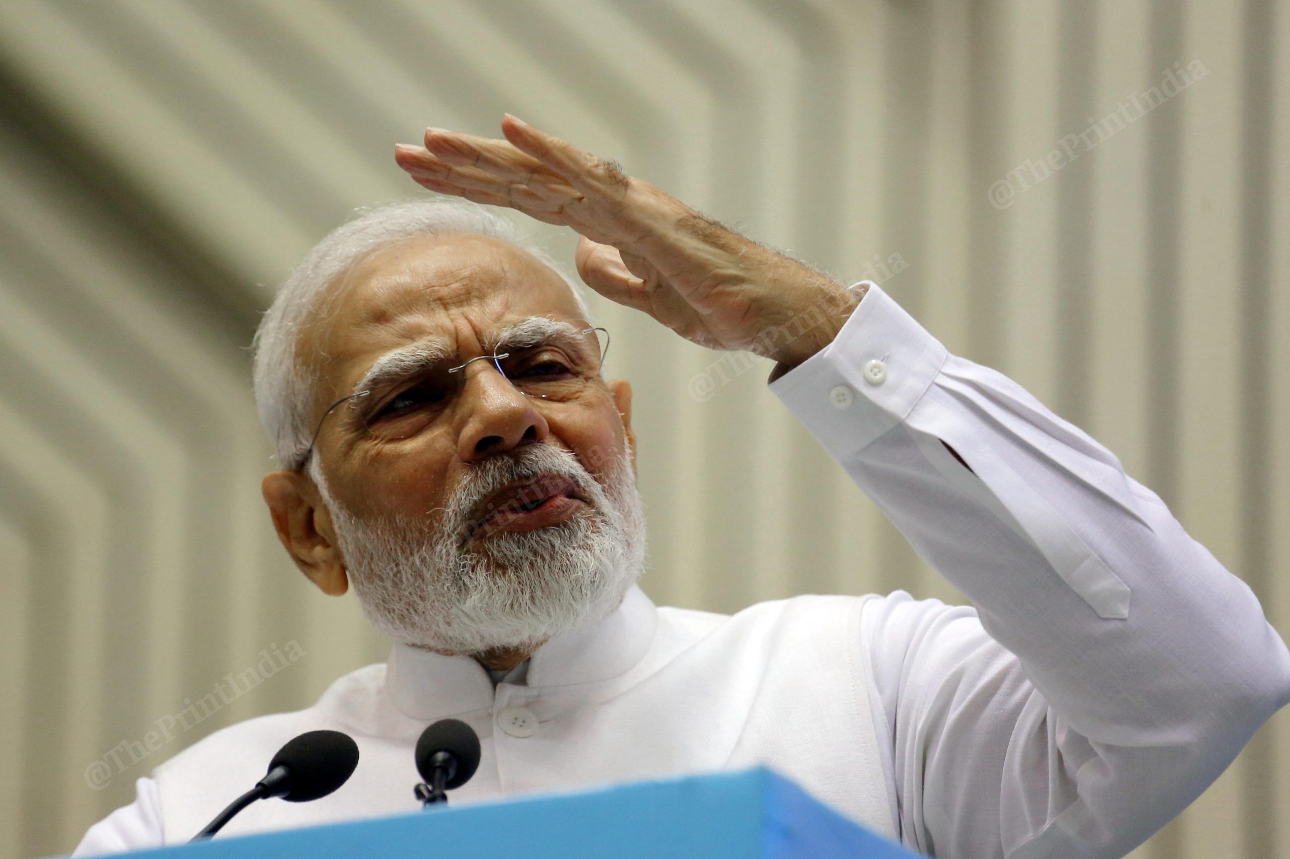 PM Modi during an event at Vigyan Bhawan | Photo: Praveen Jain | ThePrint