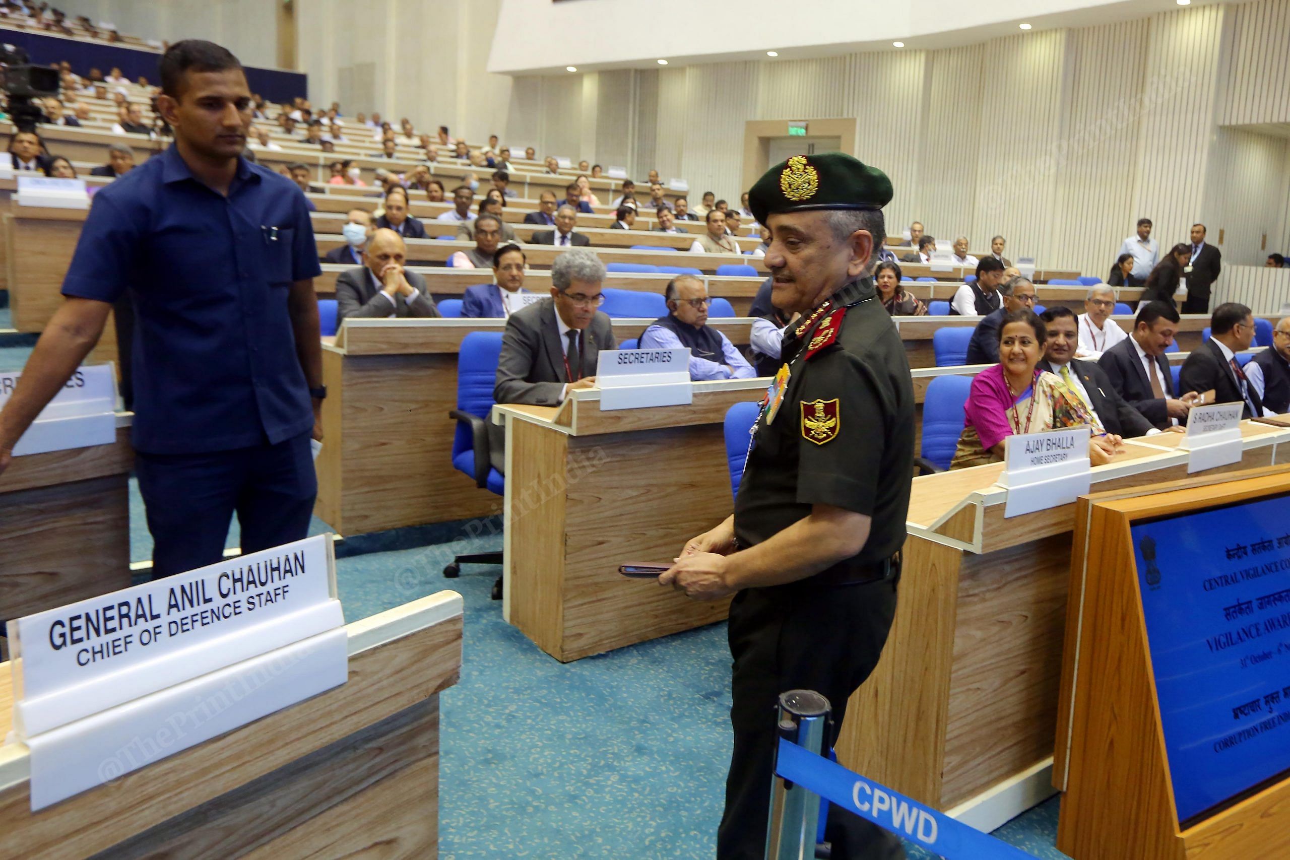 Chief of Defence Staff General Anil Chauhan during Vigilance Awareness Week 2022 | Photo: Praveen Jain | ThePrint