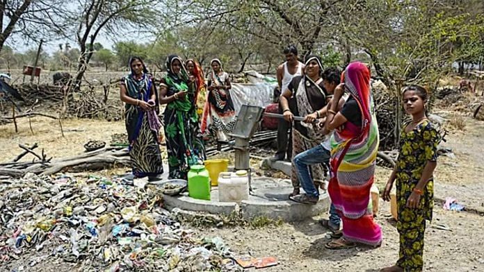 Representational image | Women draw water from a hand pump | Photo: Indiawaterportal.org