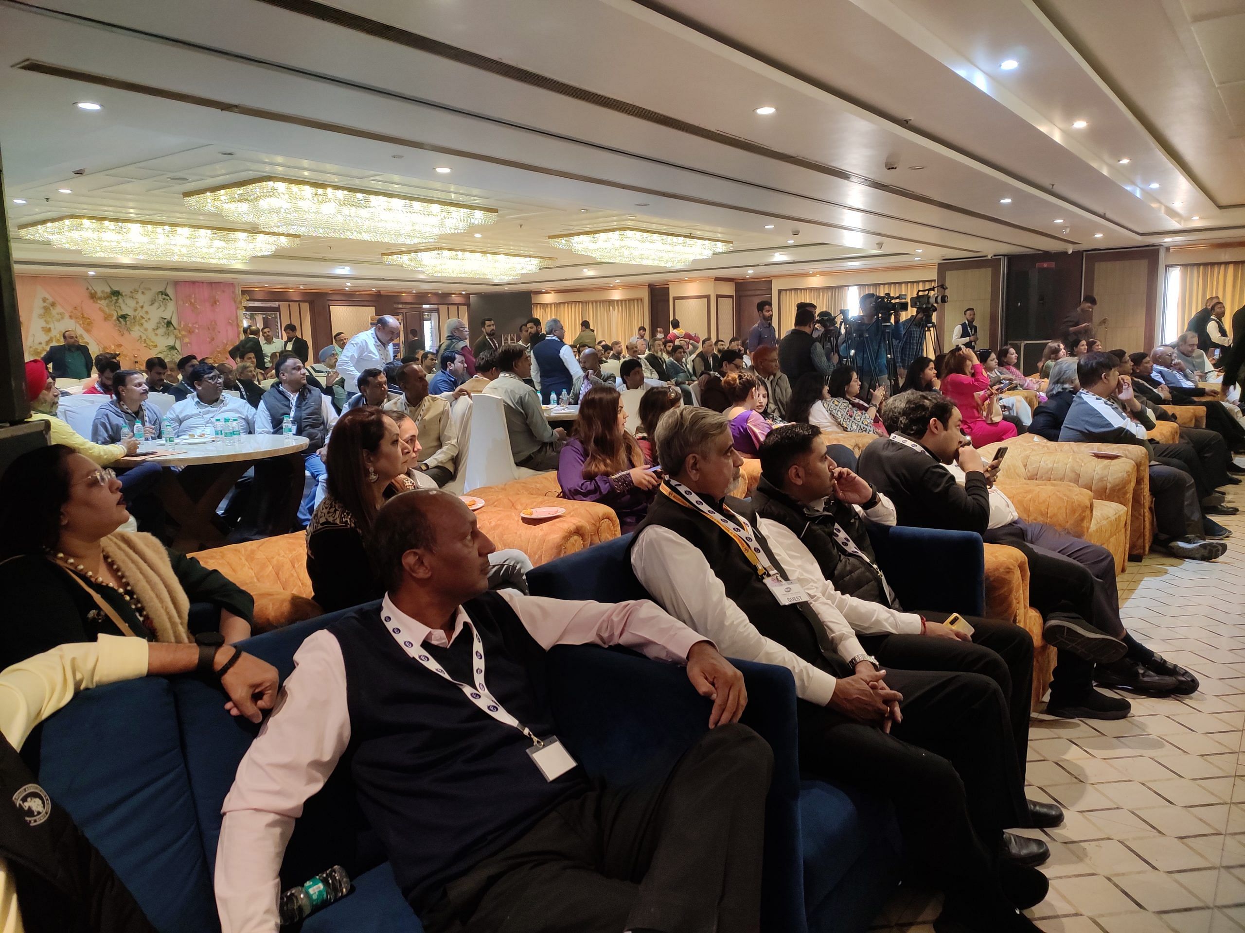 Representatives of various trade associations listen to the Delhi chief minister at the event on Friday | Sukriti Vats | ThePrint