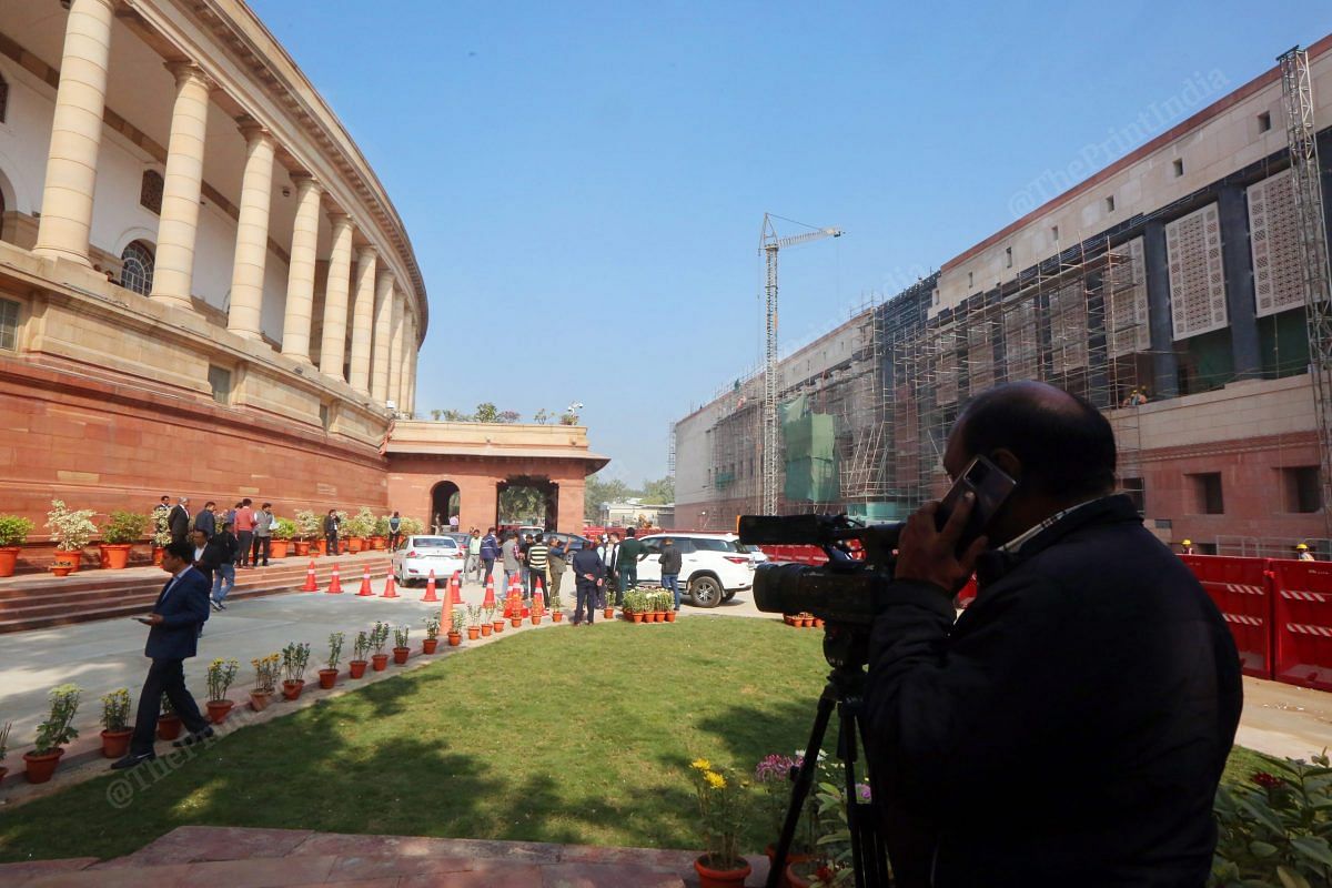 The new Parliament building constructed opposite to the old building |Photo: Praveen Jain | ThePrint