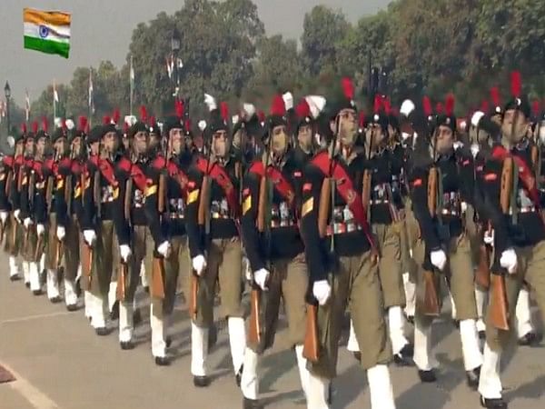 Assam rifles organised a pipe band and weapon display at Silchar