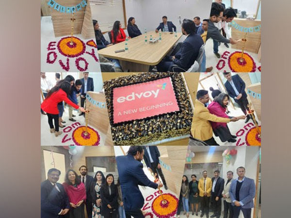 Edvoy VP Sales (South Asia), Firoz Sait, inaugurates Edvoy's new office in Delhi