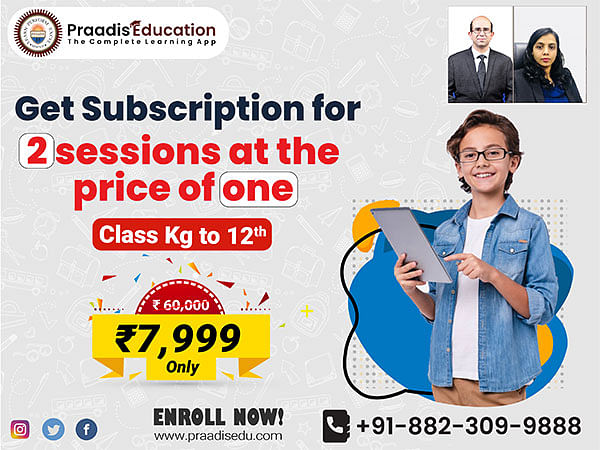 Good news for students: Praadis App Subscription for two sessions at Price of One